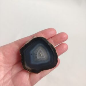 Black Agate Half Polished