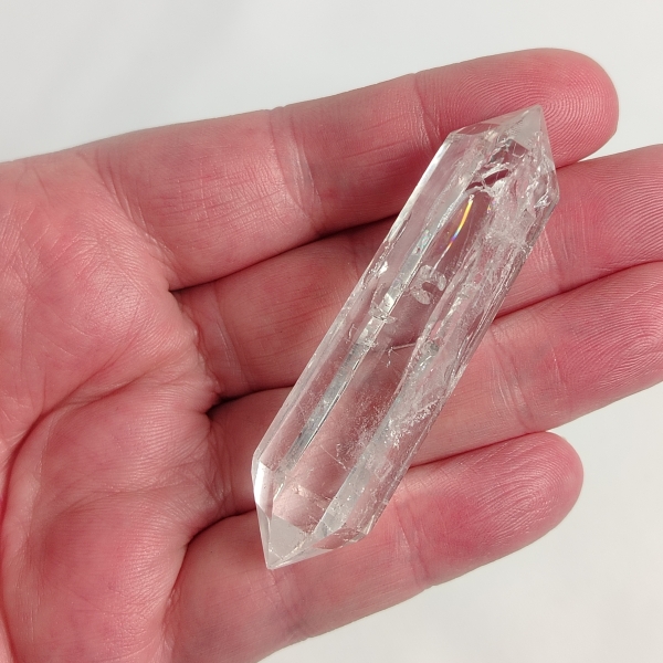 Double Terminated Quartz Rainbow Polished Point
